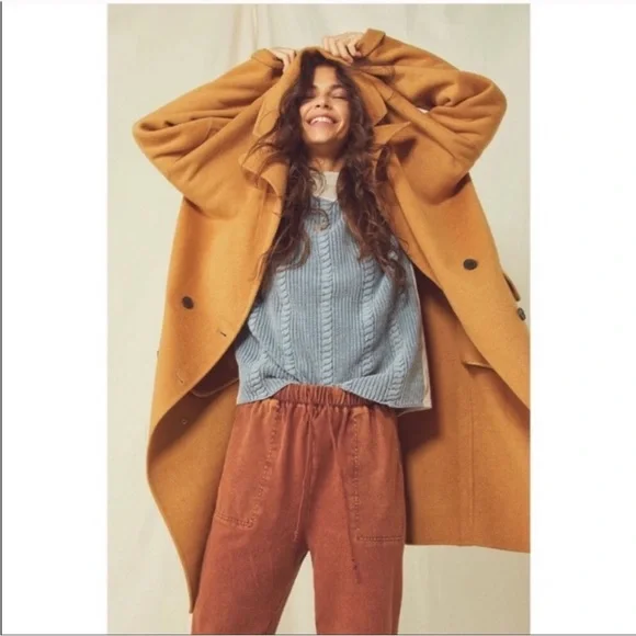 Free People Adore You Wool blend Coat - Picture 3 of 8